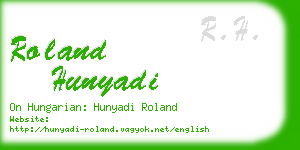 roland hunyadi business card